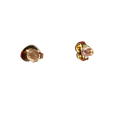 Kate Spade Pave Pineapple Stud Earrings Yellow & Red flower accents